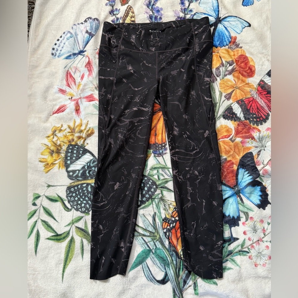 ATHLETA Charcoal Marble Leggings